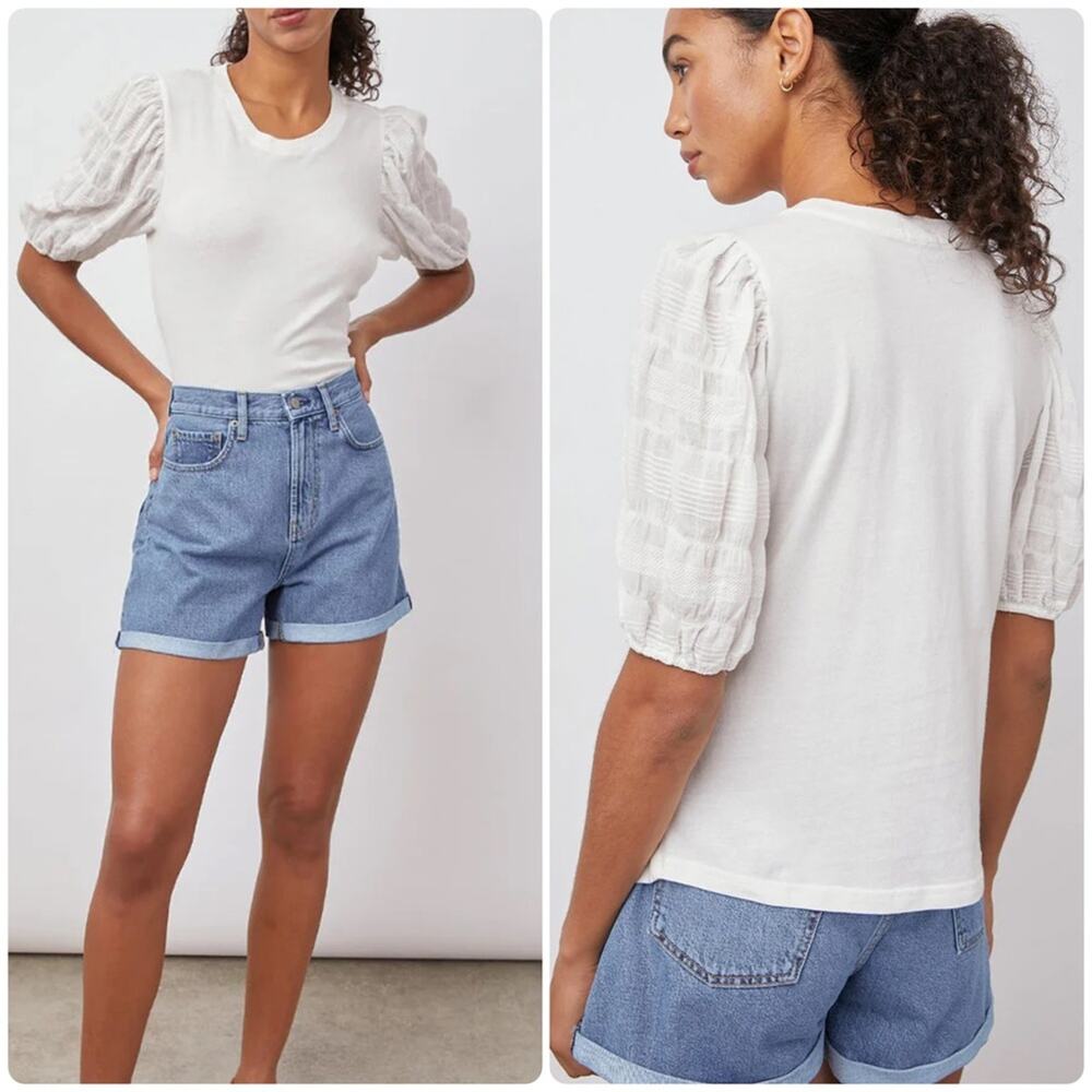 RAILS Liza White Seersucker Top